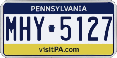 PA license plate MHY5127