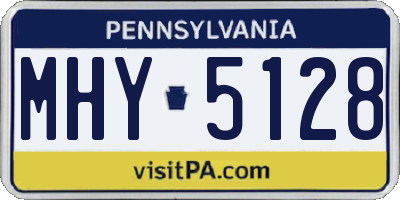 PA license plate MHY5128