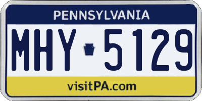 PA license plate MHY5129