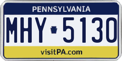 PA license plate MHY5130