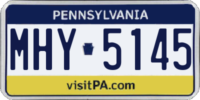 PA license plate MHY5145