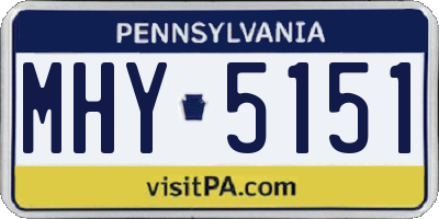PA license plate MHY5151