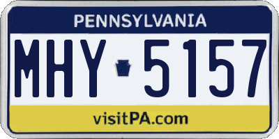 PA license plate MHY5157