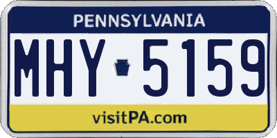 PA license plate MHY5159