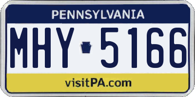 PA license plate MHY5166