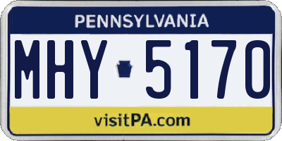 PA license plate MHY5170