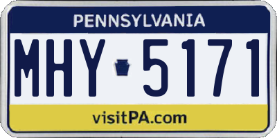 PA license plate MHY5171
