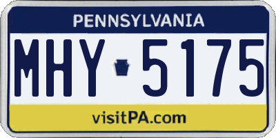 PA license plate MHY5175
