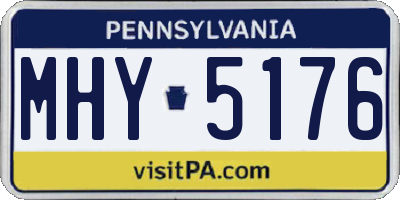 PA license plate MHY5176