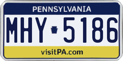 PA license plate MHY5186
