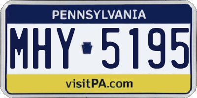 PA license plate MHY5195
