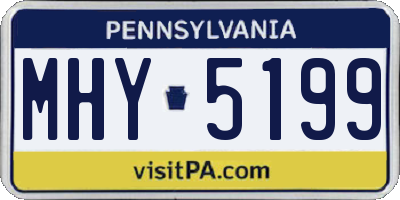 PA license plate MHY5199