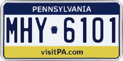 PA license plate MHY6101