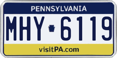 PA license plate MHY6119