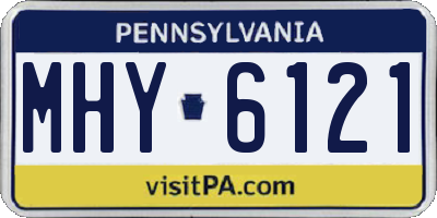 PA license plate MHY6121