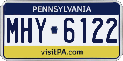 PA license plate MHY6122