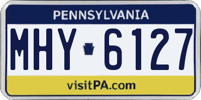 PA license plate MHY6127