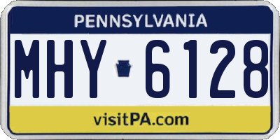 PA license plate MHY6128