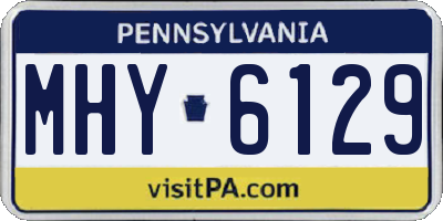 PA license plate MHY6129