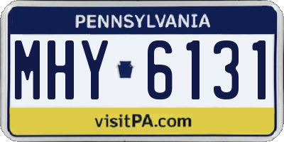 PA license plate MHY6131