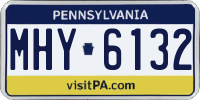 PA license plate MHY6132