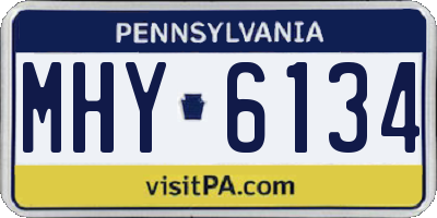PA license plate MHY6134