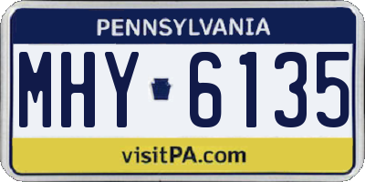 PA license plate MHY6135