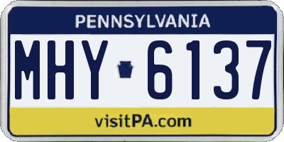 PA license plate MHY6137