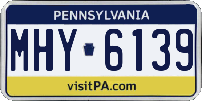 PA license plate MHY6139
