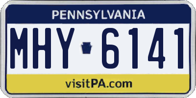 PA license plate MHY6141