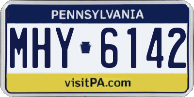 PA license plate MHY6142