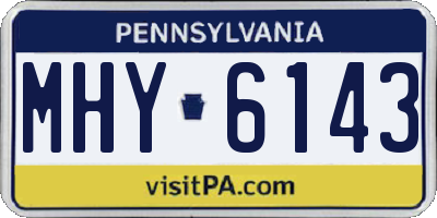PA license plate MHY6143