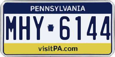 PA license plate MHY6144