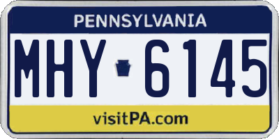 PA license plate MHY6145