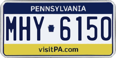 PA license plate MHY6150