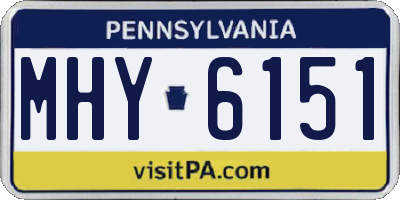 PA license plate MHY6151