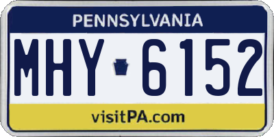 PA license plate MHY6152