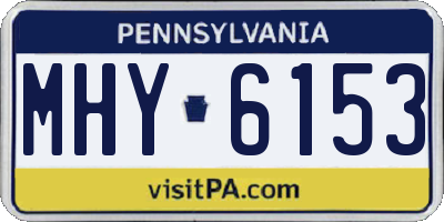 PA license plate MHY6153