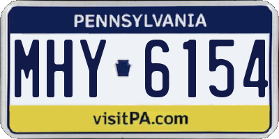 PA license plate MHY6154