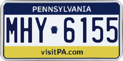 PA license plate MHY6155
