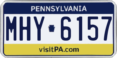 PA license plate MHY6157