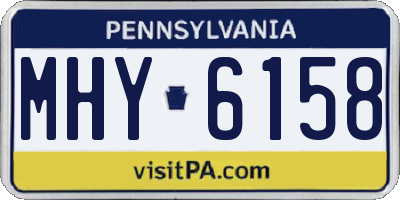 PA license plate MHY6158