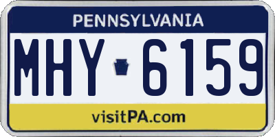 PA license plate MHY6159