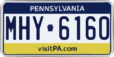 PA license plate MHY6160