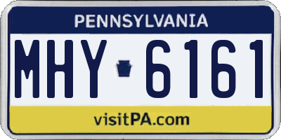 PA license plate MHY6161