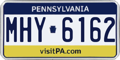 PA license plate MHY6162