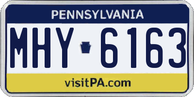 PA license plate MHY6163