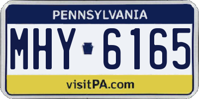 PA license plate MHY6165