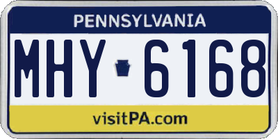 PA license plate MHY6168