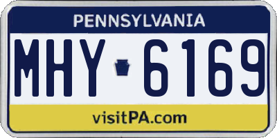 PA license plate MHY6169
